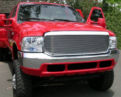 T-REX Grilles - 1999-2004 Ford Excursion, 99-04 Super Duty Billet Grille, Polished, 1 Pc, Insert - Part # 20574