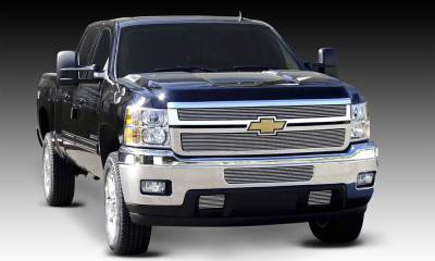 T-REX Grilles - 2011-2014 Silverado HD Billet Grille, Polished, 2 Pc, Overlay - Part # 21114
