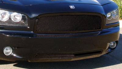 T-REX Grilles - 2006-2010 Charger Upper Class Series Mesh Grille, Black, 1 Pc, Replacement - Part # 51474