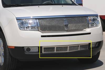 T-REX Grilles - 2007-2013 Lincoln MKX Upper Class Series Mesh Bumper Grille, Polished, 1 Pc, Overlay - Part # 55717