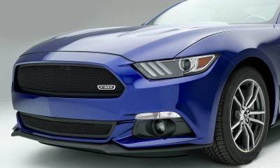 T-REX Grilles - 2015-2017 Mustang GT Upper Class Series Mesh Grille, Black, 1 Pc, Overlay, Full Opening - Part # 51530