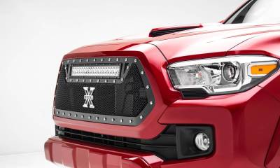 T-REX Grilles - 2016-2017 Tacoma Torch Grille, Black, 1 Pc, Insert, Chrome Studs with (1) 20 LED - Part # 6319411
