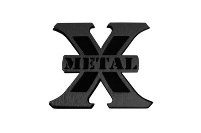 T-REX Grilles - ALL Medium Black X-Metal Logo, 4 1/4 Inch Height x 5 Inch Wide - Part # 6710016B