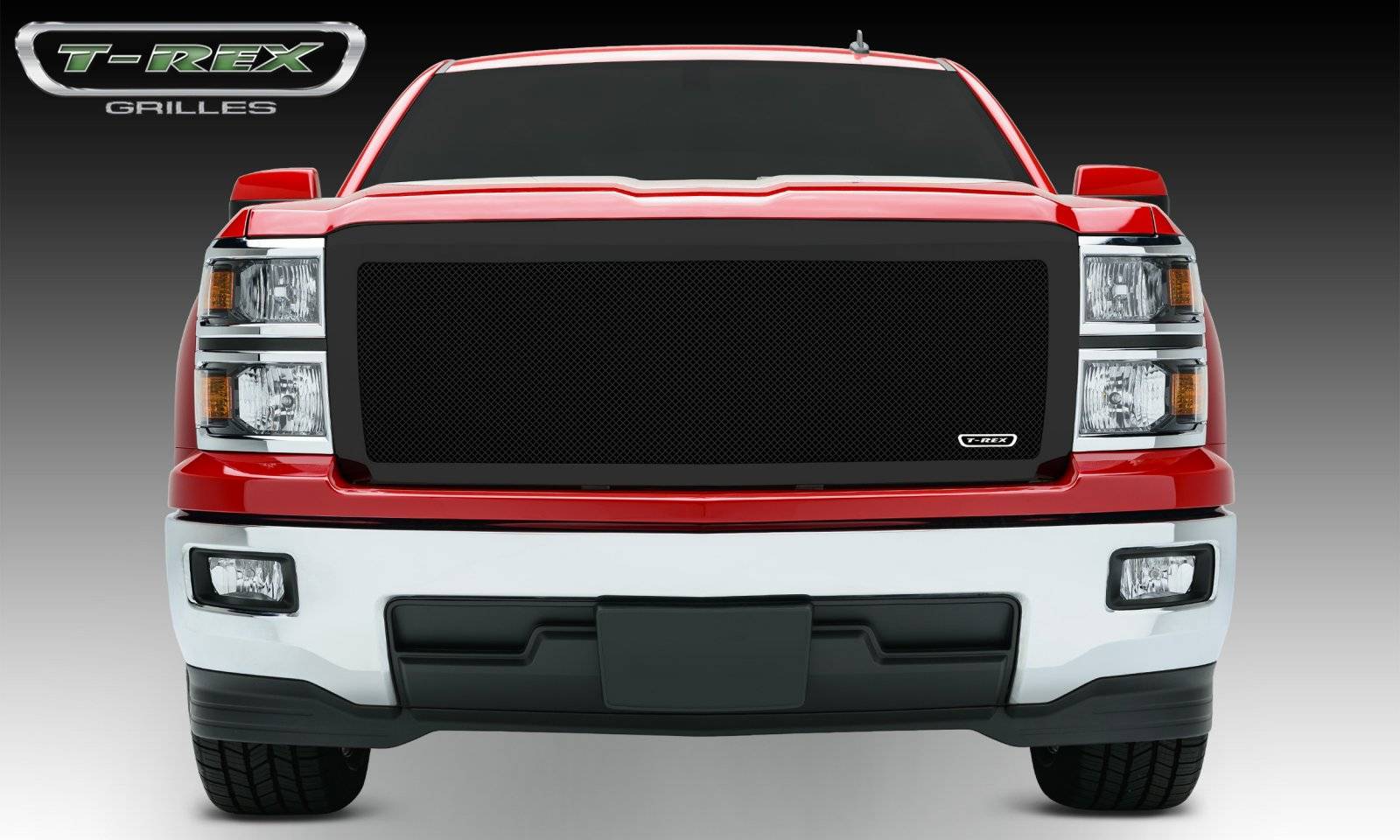 Chevrolet Silverado Upper Class Mesh Grille All Black Full Opening Main Replacement Pc