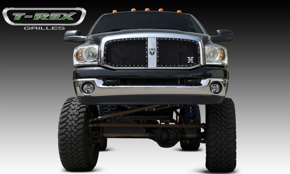 T REX Dodge Ram PU X METAL Series Studded Main Grille Custom 2 Pc 
