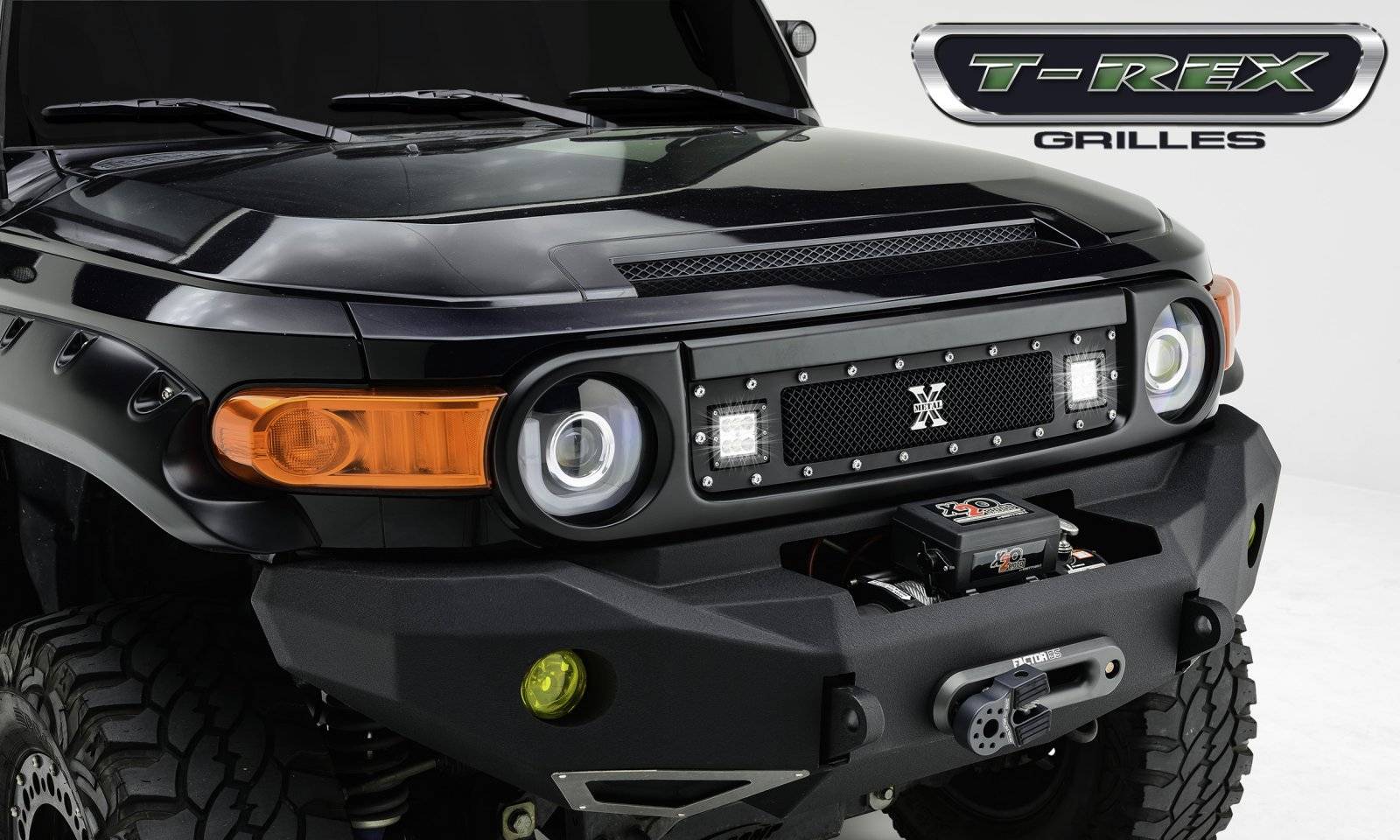 Toyota FJ Cruiser TORCH Series LED Light Grille 2 - 3" Cube LED Lights