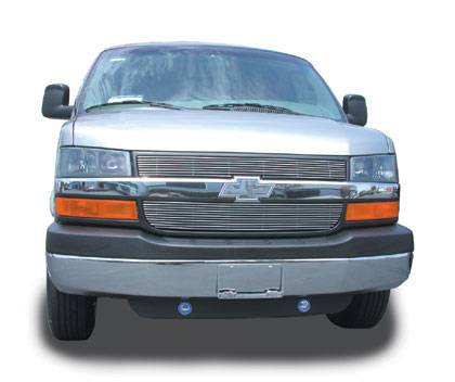 2003-2025 Express Van Billet Grille, Polished, Pc, Overlay