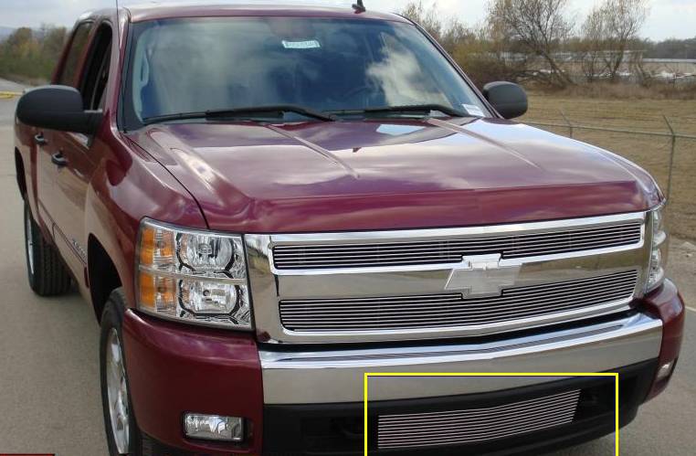COSTBILE Aluminum Stainless Steel Horizontal Billet Grille Grill Insert Fit for 2007-2013 Chevy Silverado 1500 