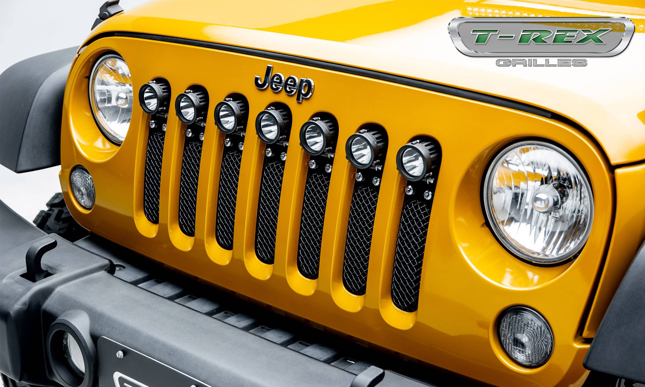 T-REX Lights Up The 2007-2018 Jeep Wrangler JK With Three All New Grilles  With Built-In LED Lights