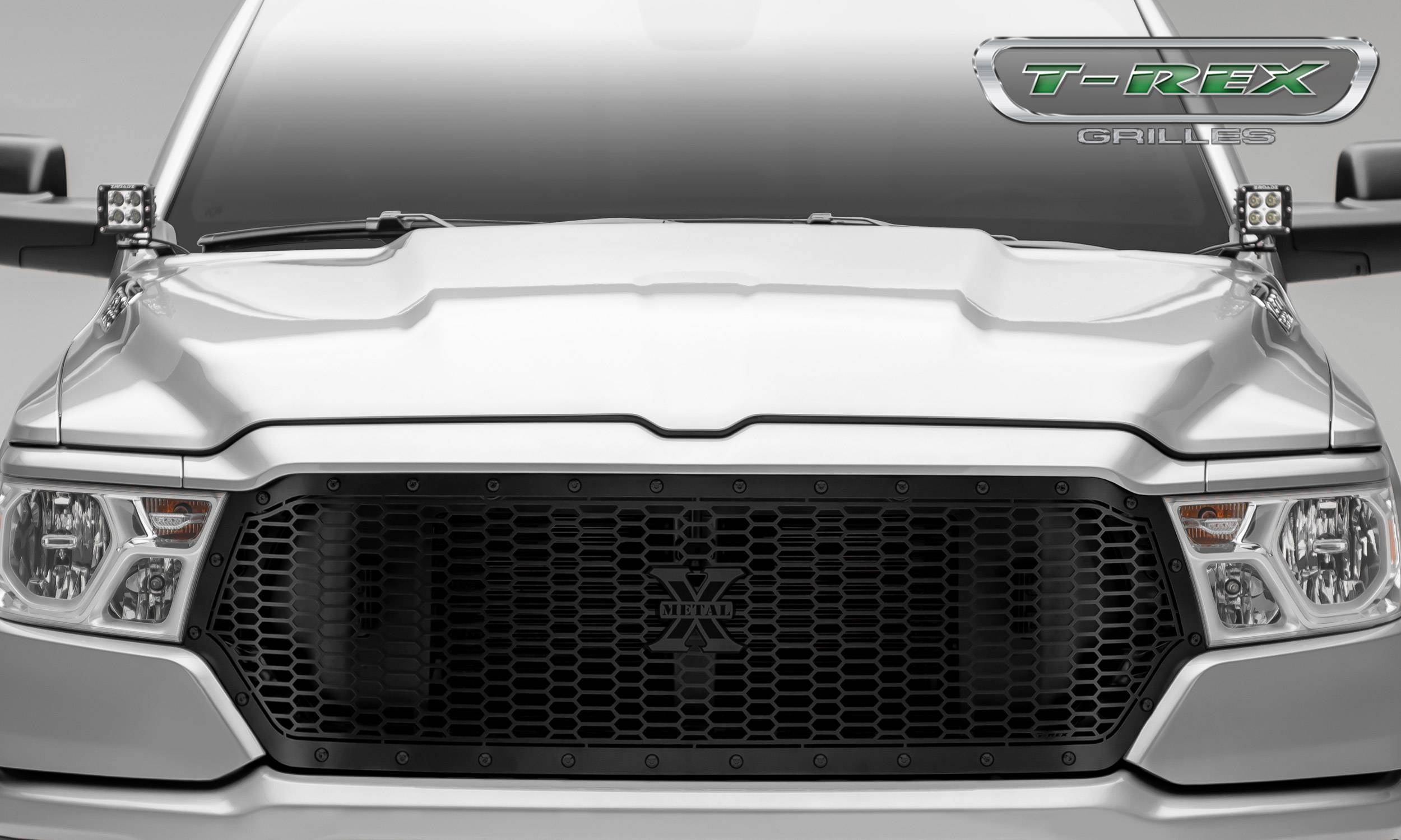 Gloss Black Front Grille For Dodge Ram 2500 3500 HD (2013-2018) Laramie Style