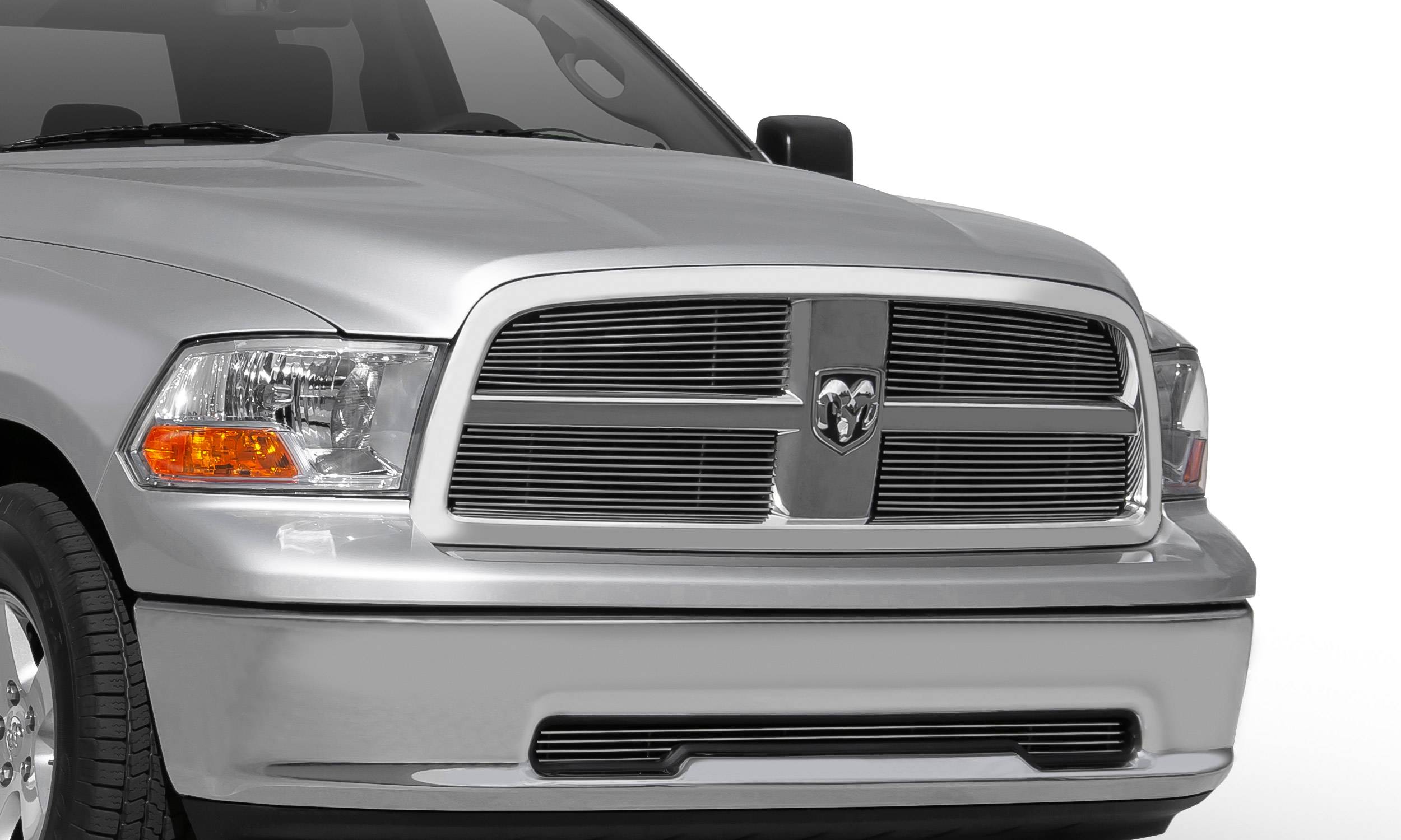 2009-2012 Ram 1500 Billet Grille, Polished, 4 Pc, Overlay - Part # 21456