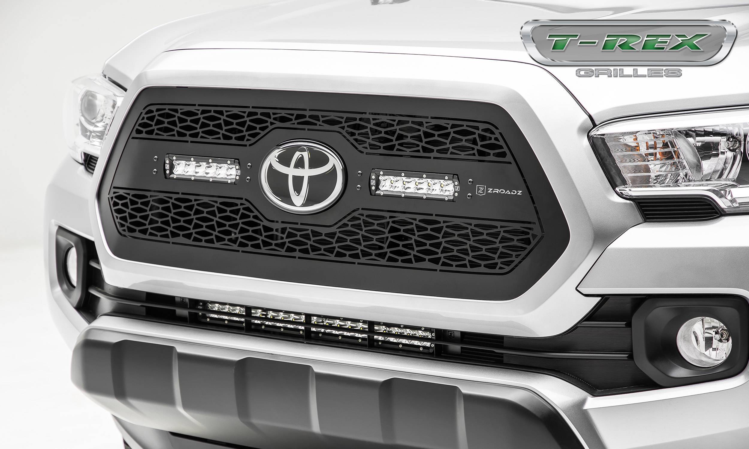 2018-2023 Tacoma ZROADZ Grille, Black, 1 Pc, Insert with (2) 6