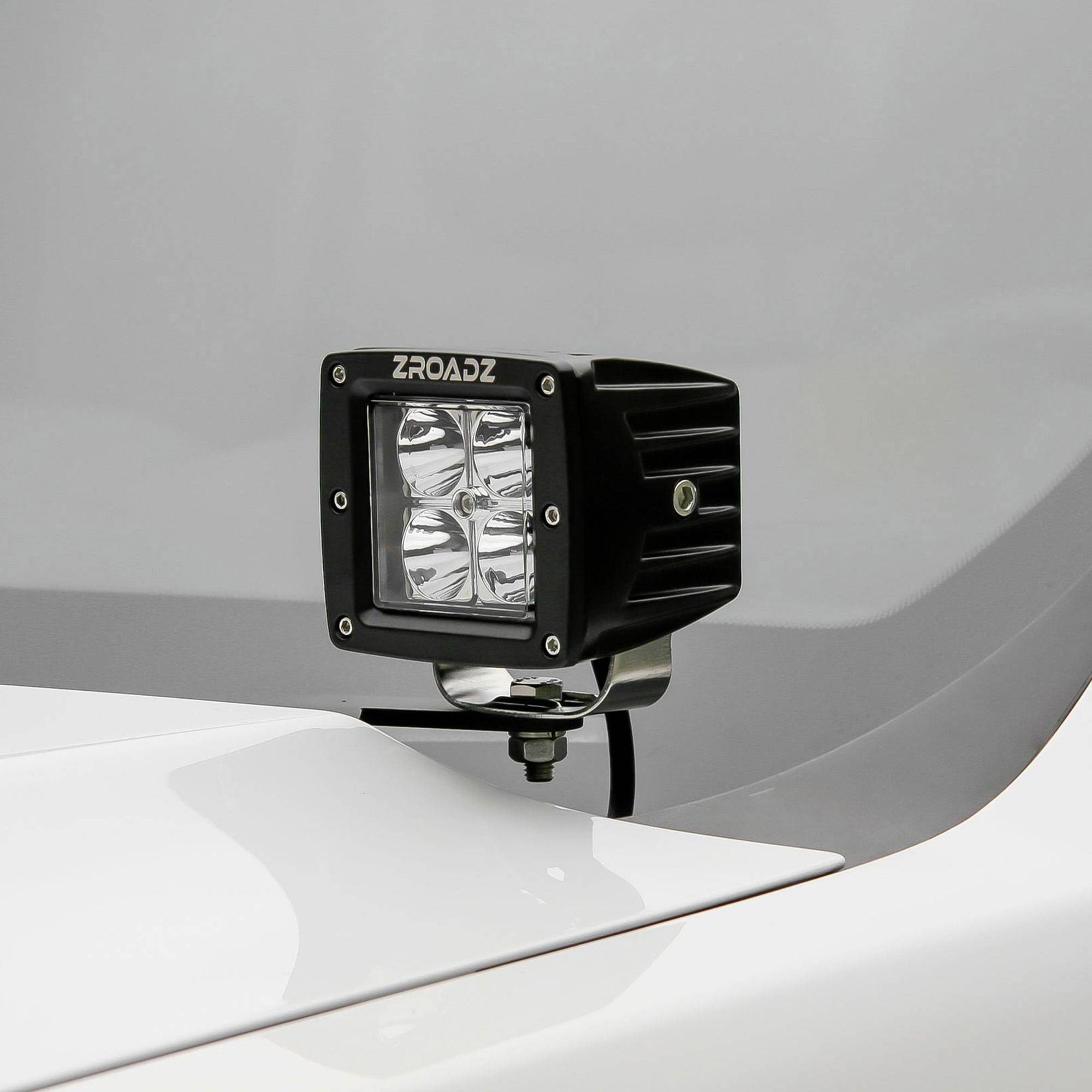2005-2015 Toyota Tacoma Hood Hinge LED Kit with (2) 3 Inch LED Pod Lights -  PN #Z369381-KIT2