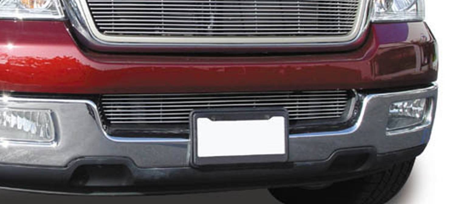 04 05 F 150 Billet Bumper Grille Polished 1 Pc Overlay Part