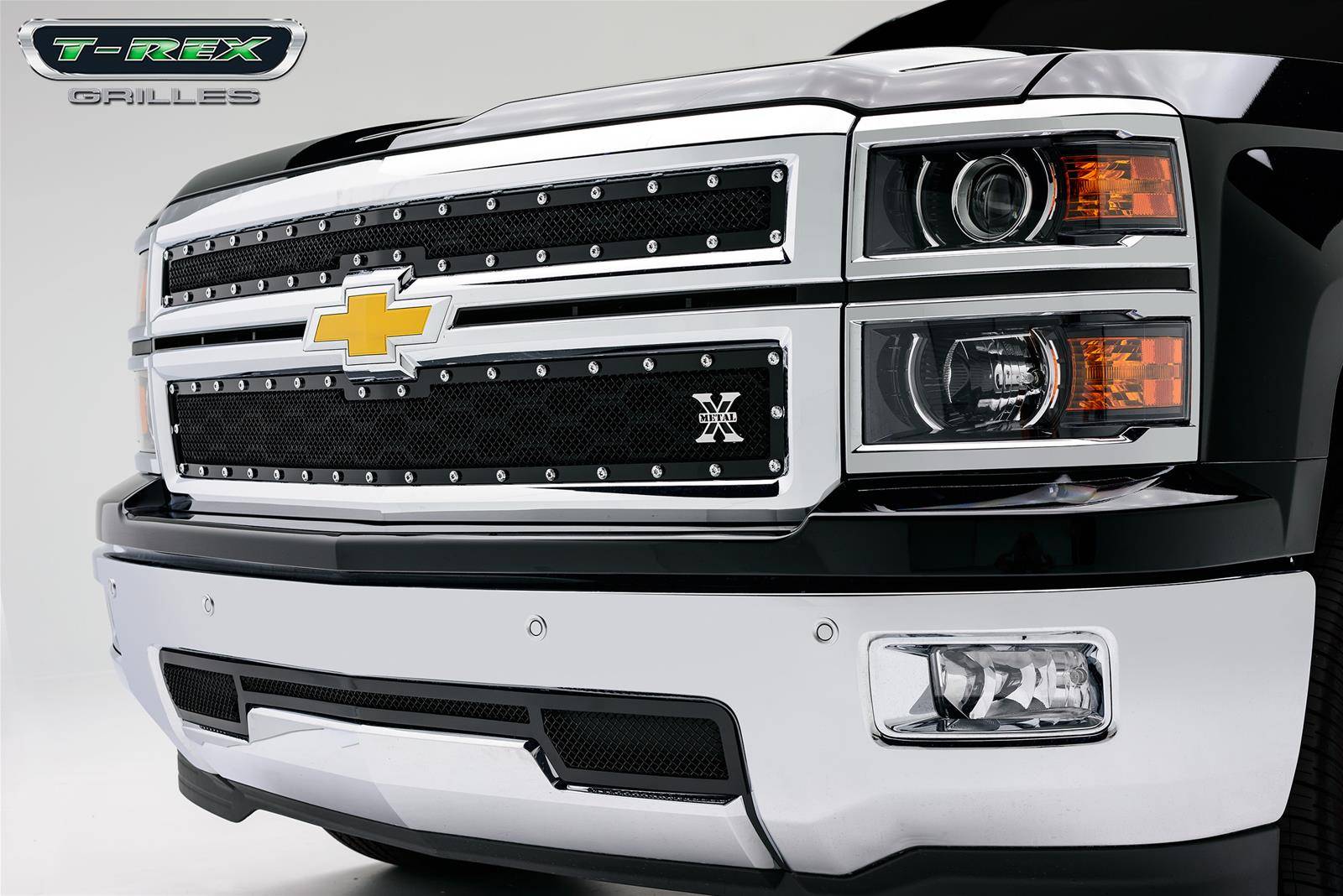 Chrome Front Bumper Grille For 2014-2015 Chevrolet Silverado 1500 – Z71 Style – ABS Plastic (Without Emblem)