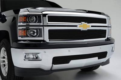 T-REX Grilles - 2014-2015 Silverado 1500 Billet Grille, Black, 2 Pc, Replacement - Part # 20121B