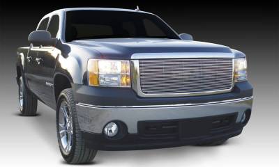 T-REX Grilles - 2007-2013 Sierra 1500 Billet Grille, Polished, 1 Pc, Overlay/Insert - Part # 20205