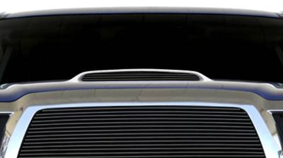 T-REX Grilles - 2005-2010 Toyota Tacoma, 06 4Runner Billet Hood Scoop Insert - 1 Pc 4 Bars - All Black - Pt # 20897B