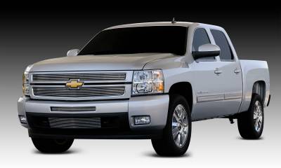 T-REX Grilles - 2007-2013 Silverado 1500 Billet Grille, Polished, 2 Pc, Overlay - Part # 21110