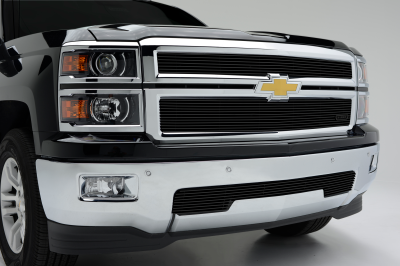 T-REX Grilles - 2014-2015 Silverado 1500 Z71 Billet Grille, Black, 2 Pc, Overlay - Part # 21120B