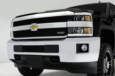 T-REX Grilles - 2015-2019 Silverado 2500, 15-17 3500 Billet Grille, Black, 2 Pc, Overlay - Part # 21122B