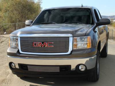 T-REX Grilles - 2007-2013 Sierra 1500 Billet Grille, Polished, 1 Pc, Overlay - Part # 21205