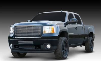 T-REX Grilles - 2011-2014 Sierra HD Billet Grille, Polished, 1 Pc, Overlay/Insert - Part # 21209