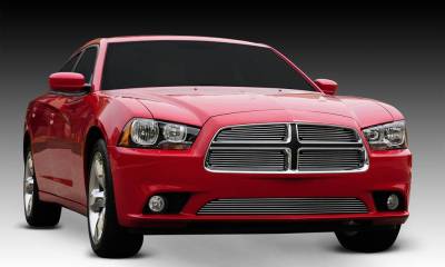T-REX Grilles - 2011-2014 Charger Billet Grille, Polished, 4 Pc, Overlay - Part # 21442