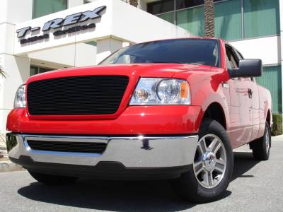 T-REX Grilles - Billet Grille Bolt On Replaces Factory Center Grille - Full Opening - Fits All Models - All Black - Pt # 21556B