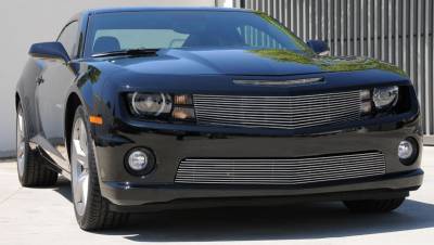 T-REX Grilles - 2010-2013 Camaro Billet Bumper Grille, Polished, 1 Pc, Overlay, V8 - Part # 25028