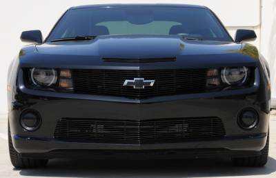 T-REX Grilles - 2010-2013 Camaro Billet Bumper Grille, Black, 1 Pc, Overlay, V8 - Part # 25028B