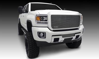 T-REX Grilles - 2015-2019 Sierra HD Billet Bumper Grille, Polished, 1 Pc, Insert - Part # 25211