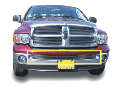 T-REX Grilles - 2002-2010 Dodge Ram Billet Bumper Grille, Polished, 1 Pc, Bolt-On - Part # 25465