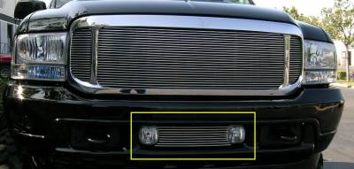 T-REX Grilles - 1999-2004 Ford Excursion, 99-04 Super Duty Billet Bumper Grille, Polished, 1 Pc, Bolt-On - Part # 25567