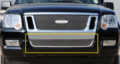 T-REX Grilles - 2006-2010 Explorer Sport Trac, Eddie Bauer Billet Bumper Grille, Polished, 1 Pc, Bolt-On - Part # 25662 - Overstock - On sale