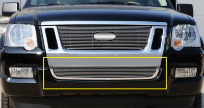 T-REX Grilles - 2006-2010 Explorer Sport Trac, Eddie Bauer Billet Bumper Grille, Polished, 1 Pc, Bolt-On - Part # 25662