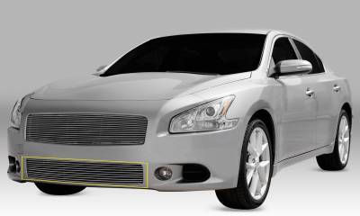 T-REX Grilles - 2009-2014 maxima Billet Bumper Grille, Polished, 1 Pc, Overlay - Part # 25758