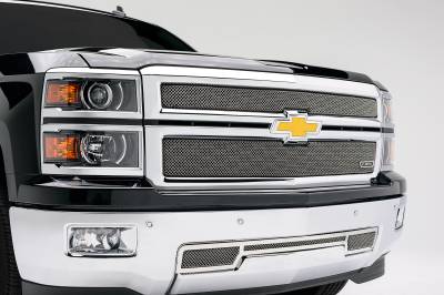 T-REX Grilles - 2014-2015 Silverado 1500 Sport Grille, Chrome, 2 Pc, Overlay - Part # 44117