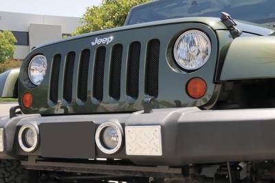 T-REX Grilles - 2007-2018 Jeep JK, JKU Sport Grille, Black, 1 Pc, Bolt-On - Part # 46481