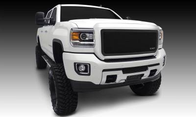 T-REX Grilles - 2015-2019 Sierra HD Upper Class Series Mesh Grille, Black, 1 Pc, Insert - Part # 51211