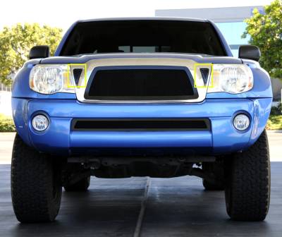 T-REX Grilles - 2011 Tacoma Upper Class Series Mesh Grille, Black, 2 Pc, Bolt-On - Part # 51937