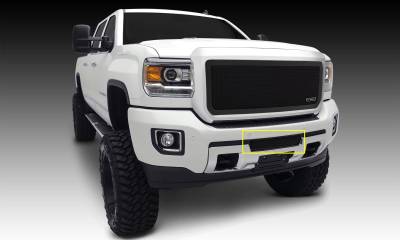 T-REX Grilles - 2015-2019 Sierra HD Upper Class Series Mesh Bumper Grille, Black, 1 Pc, Insert - Part # 52211