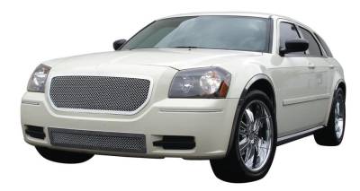 T-REX Grilles - 2005-2007 Magnum Upper Class Series Mesh Grille, Polished, 1 Pc, Insert - PN #54473