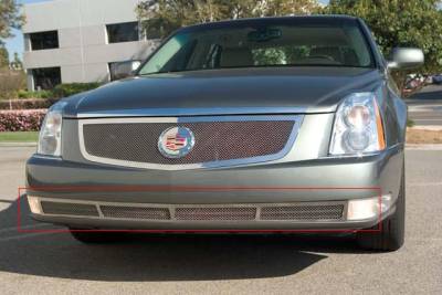 T-REX Grilles - 2006-2011 Cadillac DTS Upper Class Series Mesh Bumper Grille, Polished, 1 Pc, Overlay - Part # 55188