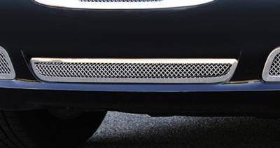 T-REX Grilles - 2011-2014 Chrysler 300 Upper Class Series Mesh Bumper Grille, Polished, 1 Pc, Overlay, Only fits models without adaptive cruise control - Part # 55433