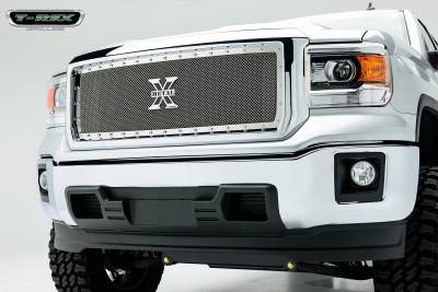 T-REX Grilles - 2014-2015 Sierra 1500 X-Metal Grille, Polished, 1 Pc, Insert, Chrome Studs - Part # 6712080