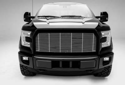T-REX Grilles - 2015-2017 F-150 Billet Grille with frame, Polished, 1 Pc, Replacement, Does Not Fit Vehicles with Camera - PN #58573
