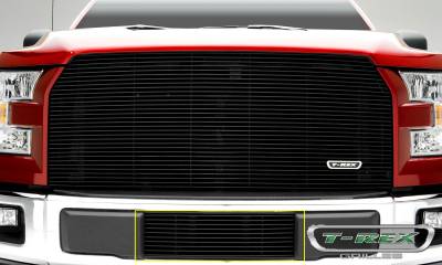 T-REX Grilles - 2015-2017 F-150 Billet Bumper Grille, Black, 1 Pc, Insert - Part # 25573B