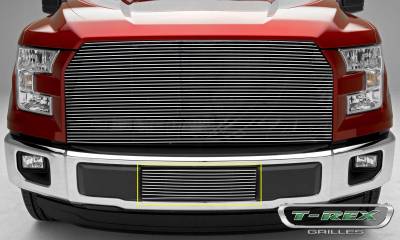 T-REX Grilles - 2015-2017 F-150 Billet Bumper Grille, Polished, 1 Pc, Insert - Part # 25573