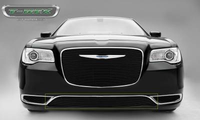 T-REX Grilles - 2015-2018 Chrysler 300 Billet Bumper Grille, Black, 1 Pc, Overlay, Only fits models without adaptive cruise control - Part # 25436B